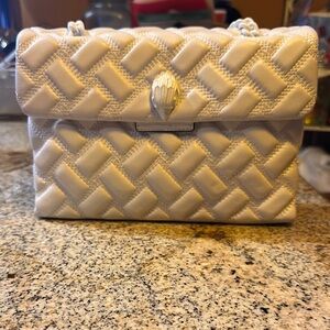 Kurt Geiger White Quilted Shoulder Bag